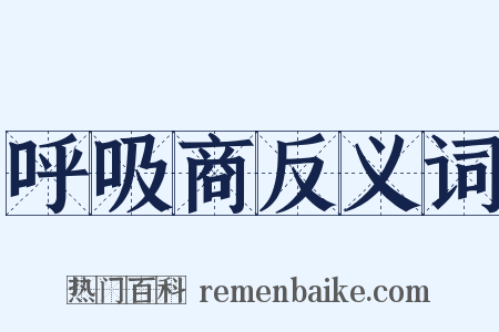 呼吸商反义词是什么意思的图片